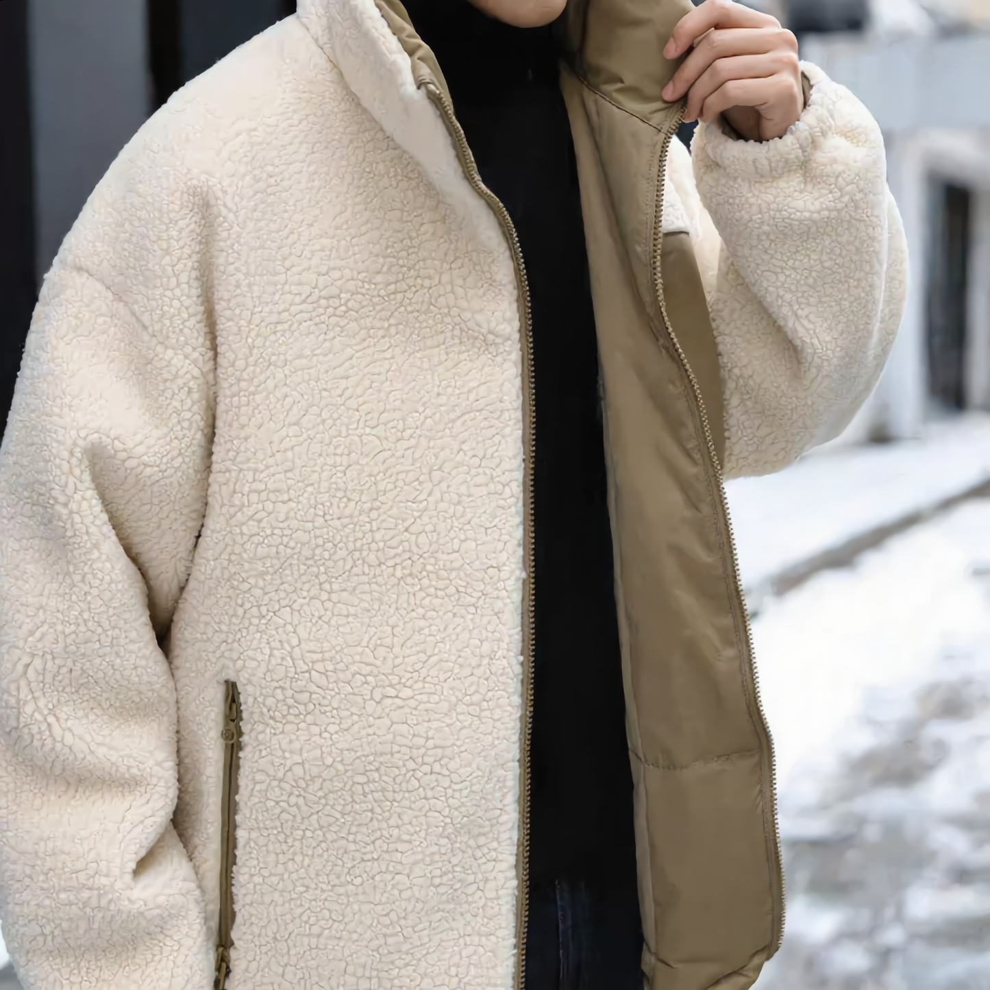 Elegante chaqueta reversible