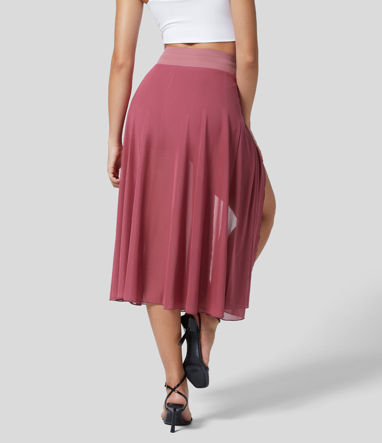 Falda 2 en 1 de talle alto