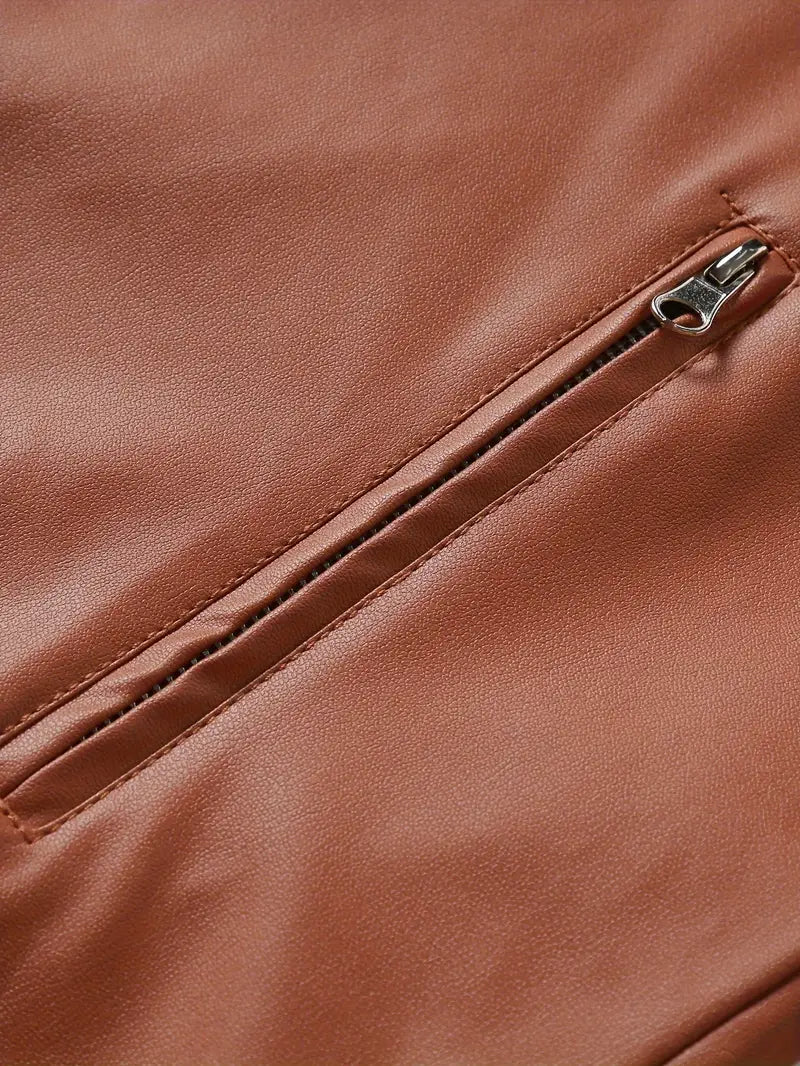 Chaqueta informal de cuero