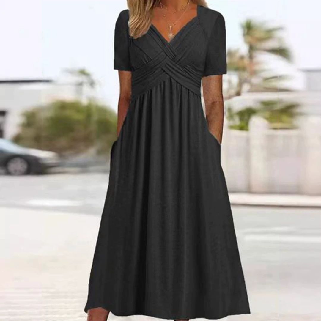 Vestido con escote en V