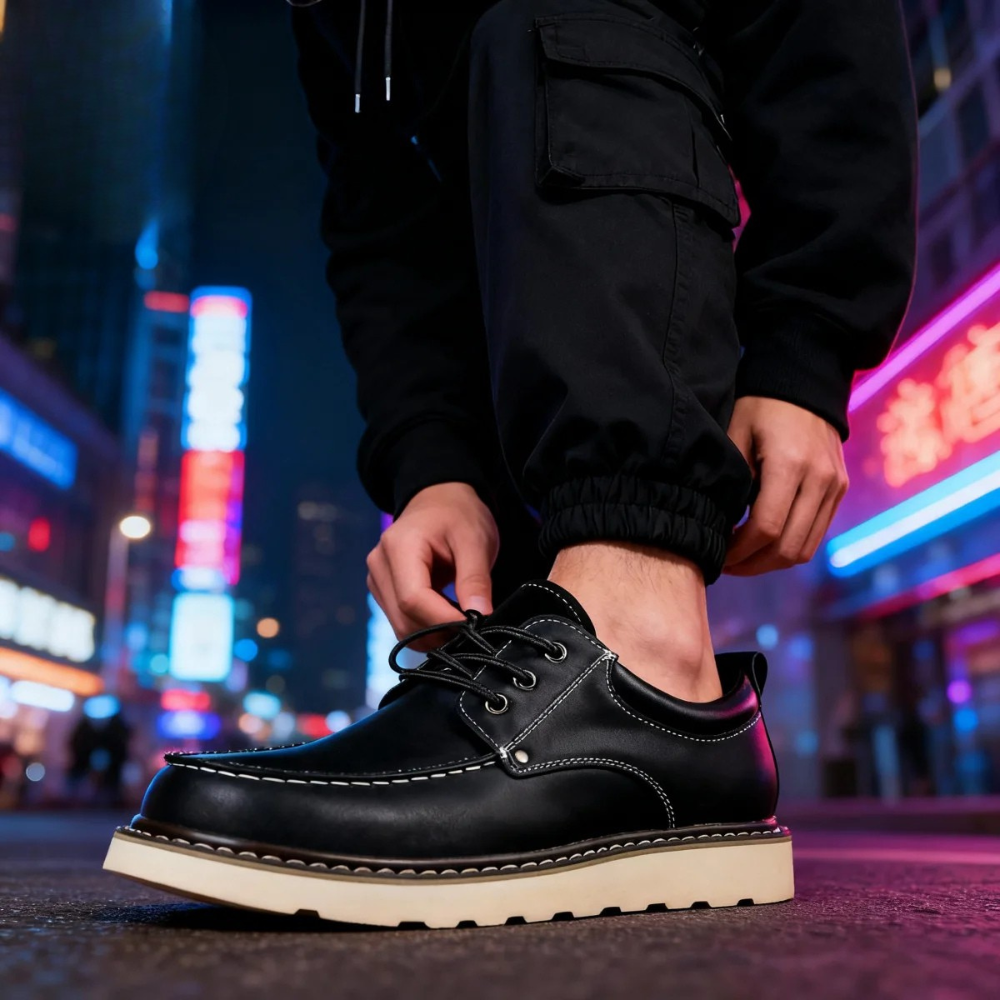 Zapatos retro casuales de cuero