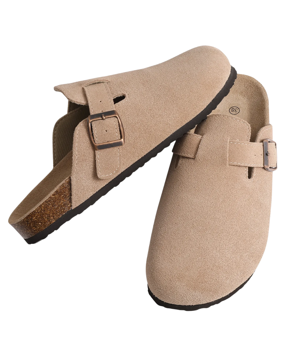 Zuecos Oxford de ante