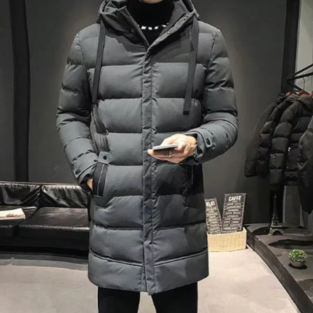 Chaqueta larga de invierno para hombre