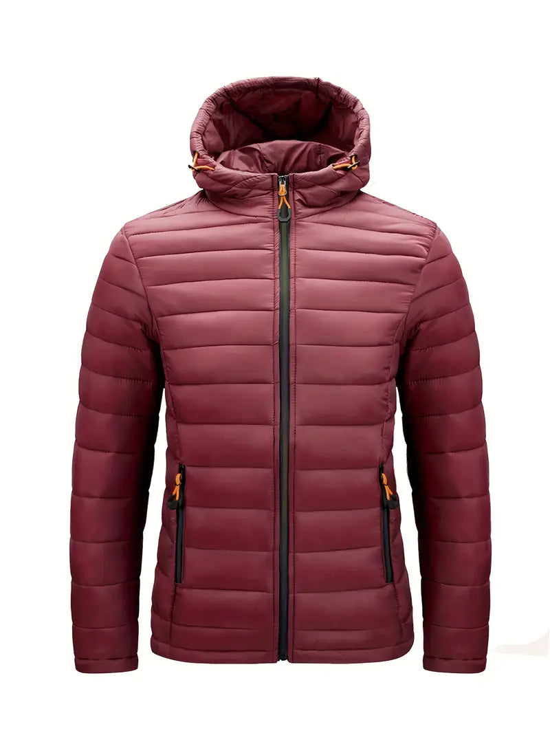 Elegante chaqueta con capucha