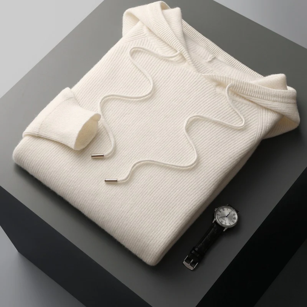 Sudadera con capucha de lana merina Arezzo