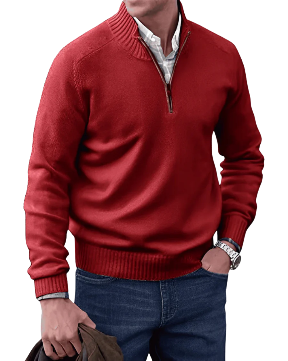 Jersey informal con cremallera