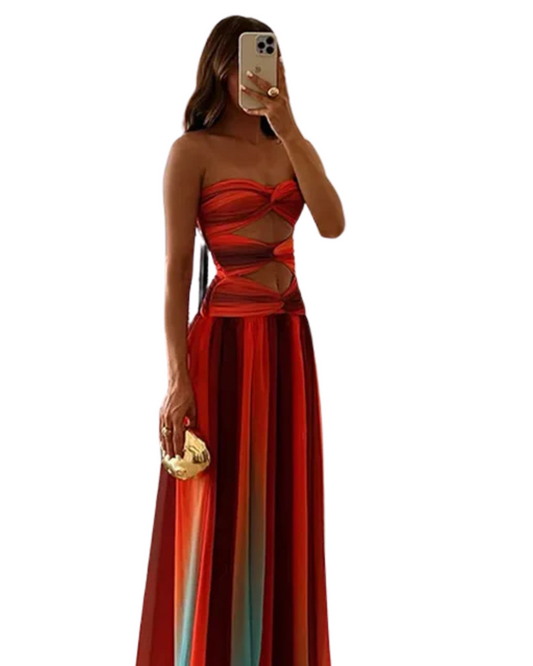 Valentina Elegante Maxi Vestido