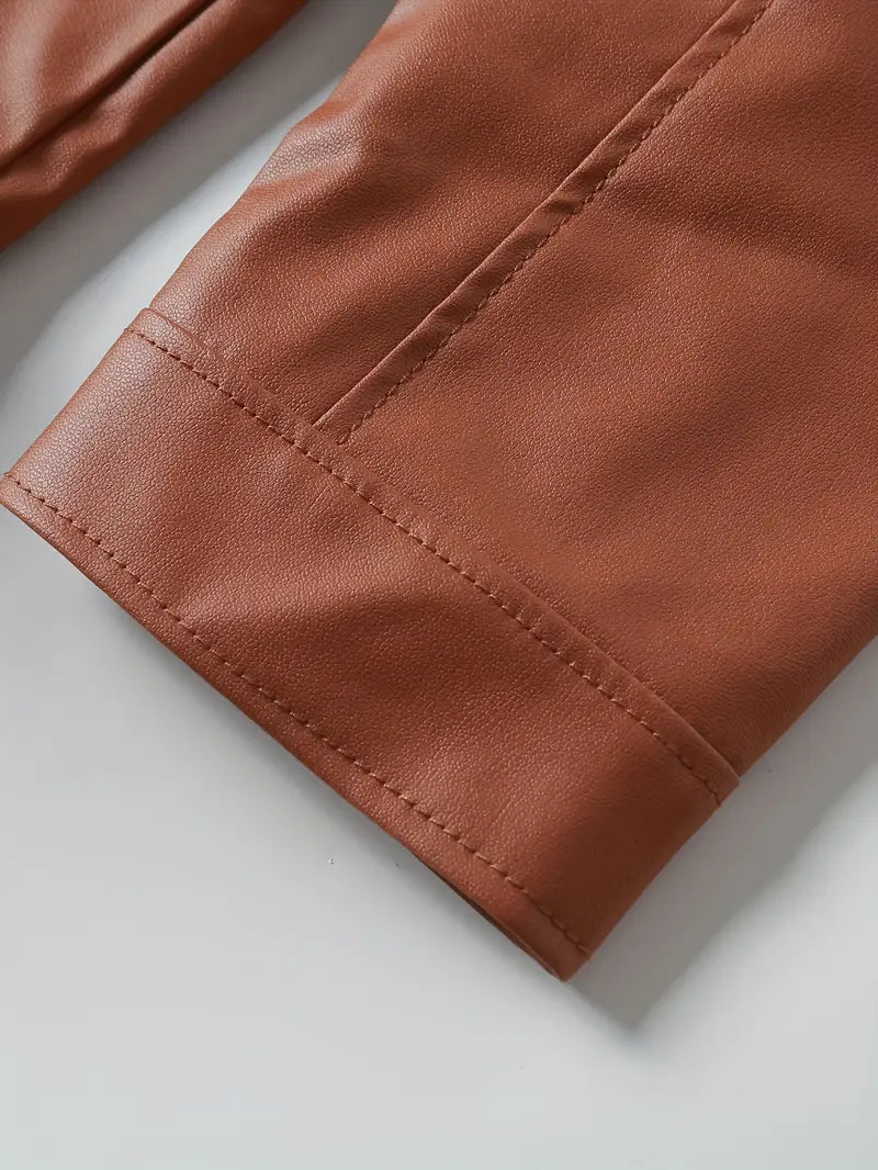 Chaqueta informal de cuero