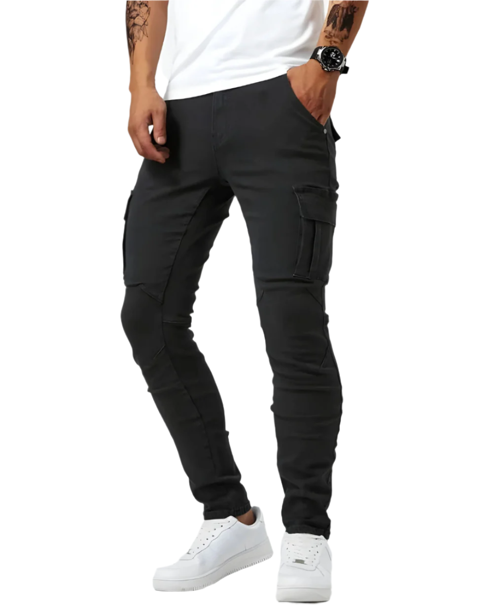 Pantalón Cargo Stretch Marino