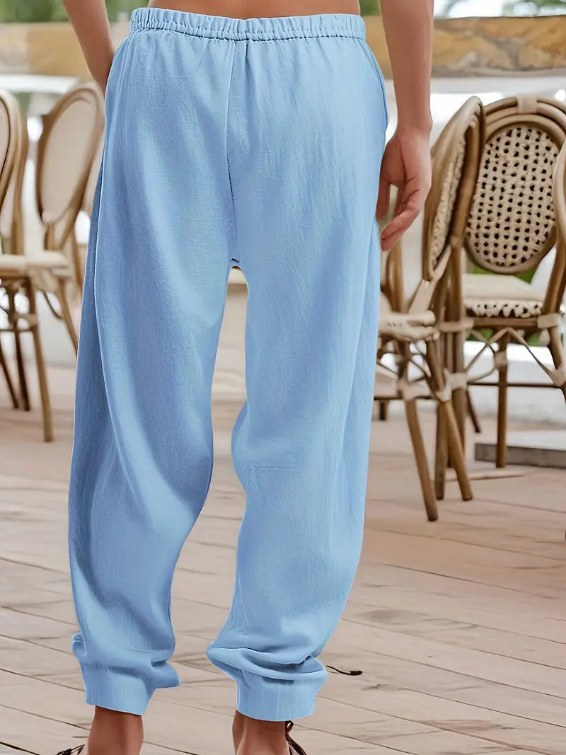 Pantalones casuales de lino