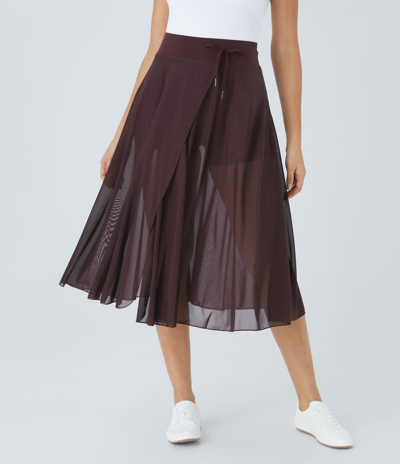 Falda 2 en 1 de talle alto