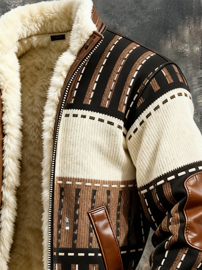 Chaqueta retro con forro polar