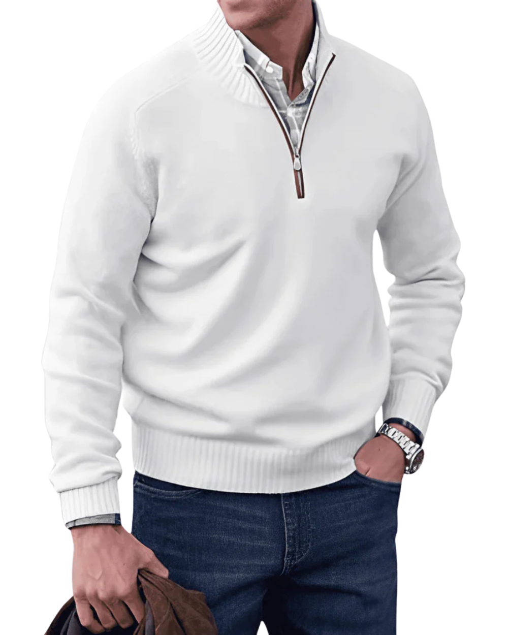 Jersey informal con cremallera