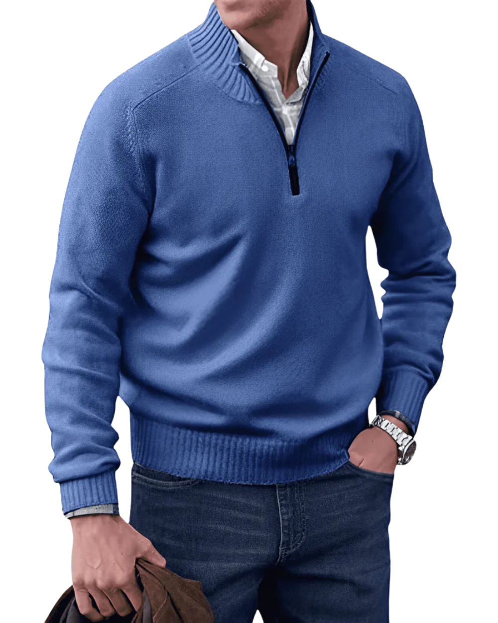 Jersey informal con cremallera