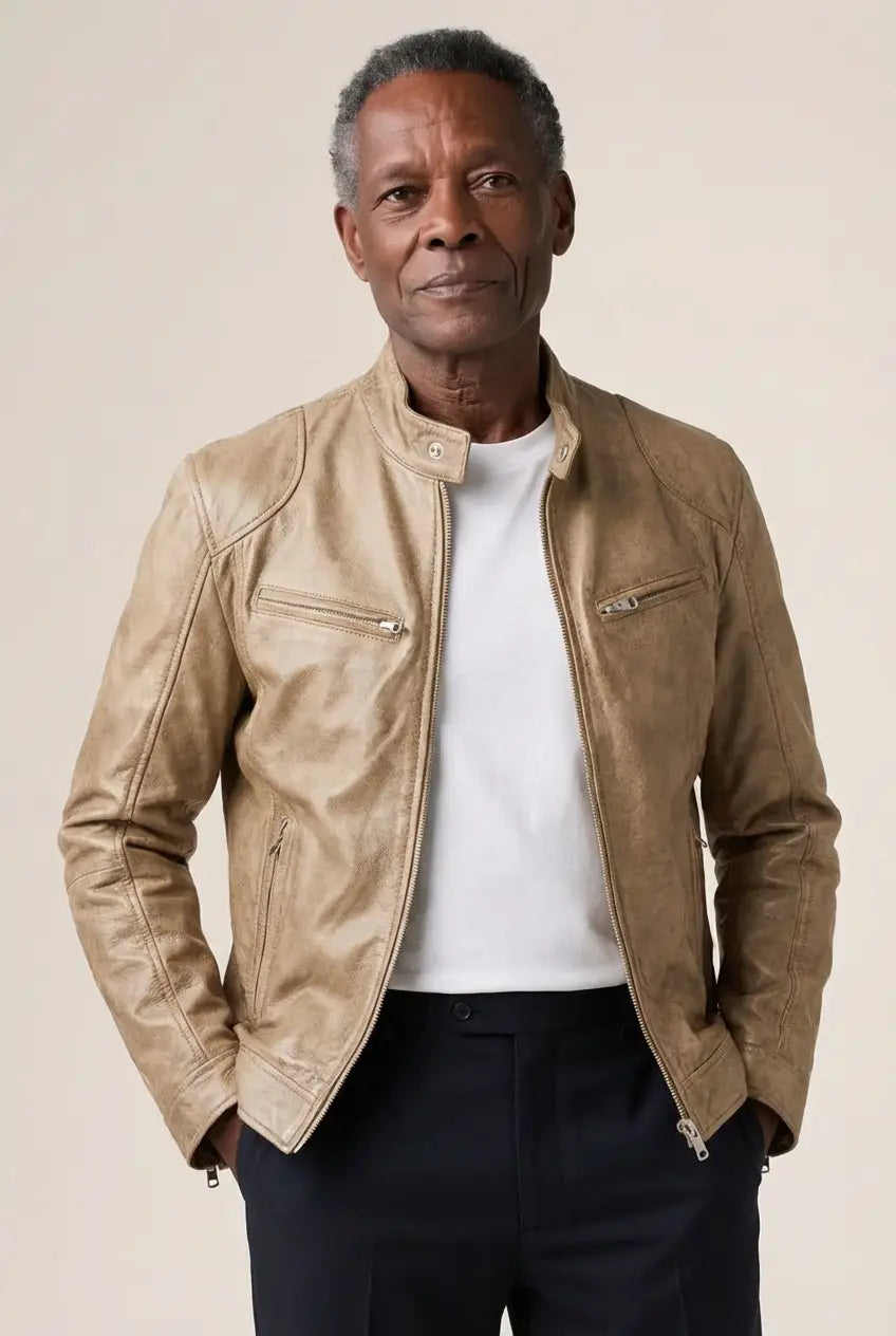 Givalli - Chaqueta de cuero