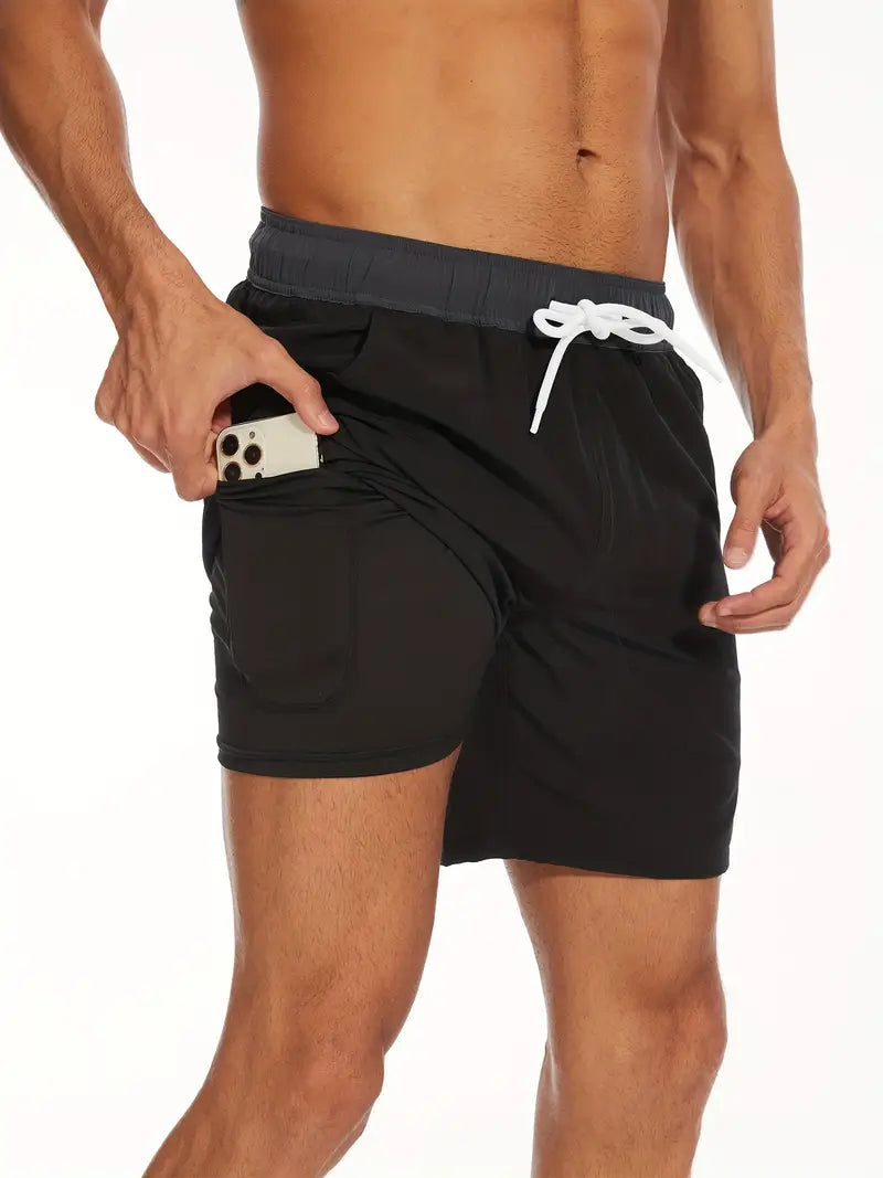 Shorts de baño con bolsillos
