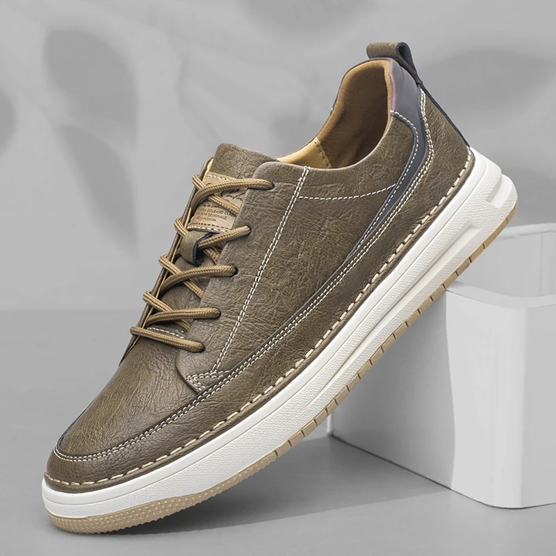 Zapatillas clásicas de piel