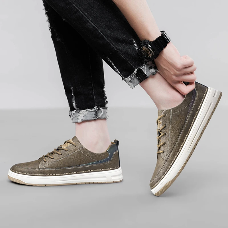Zapatillas clásicas de piel