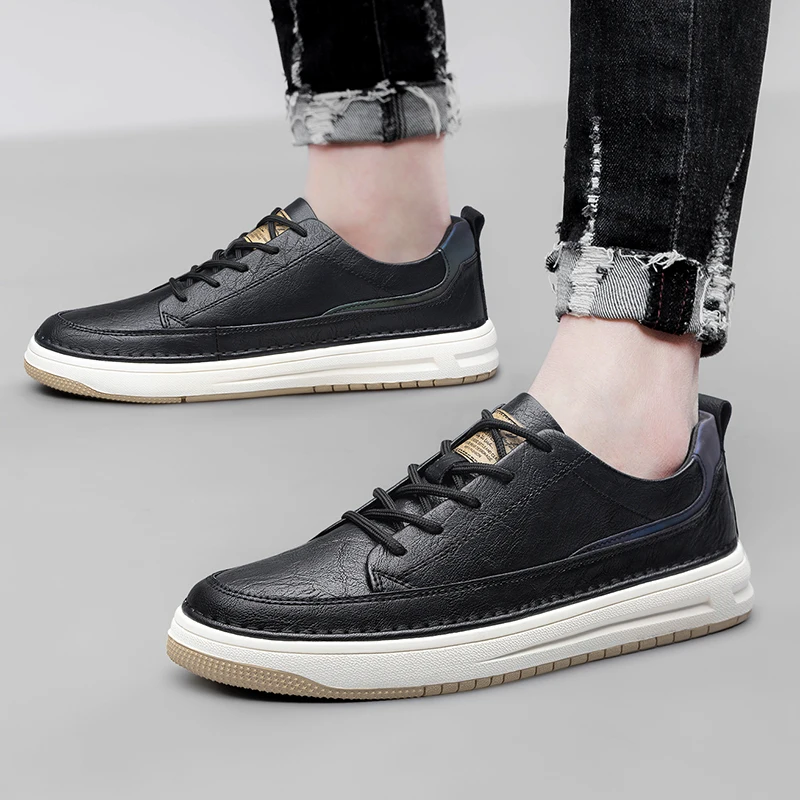 Zapatillas clásicas de piel