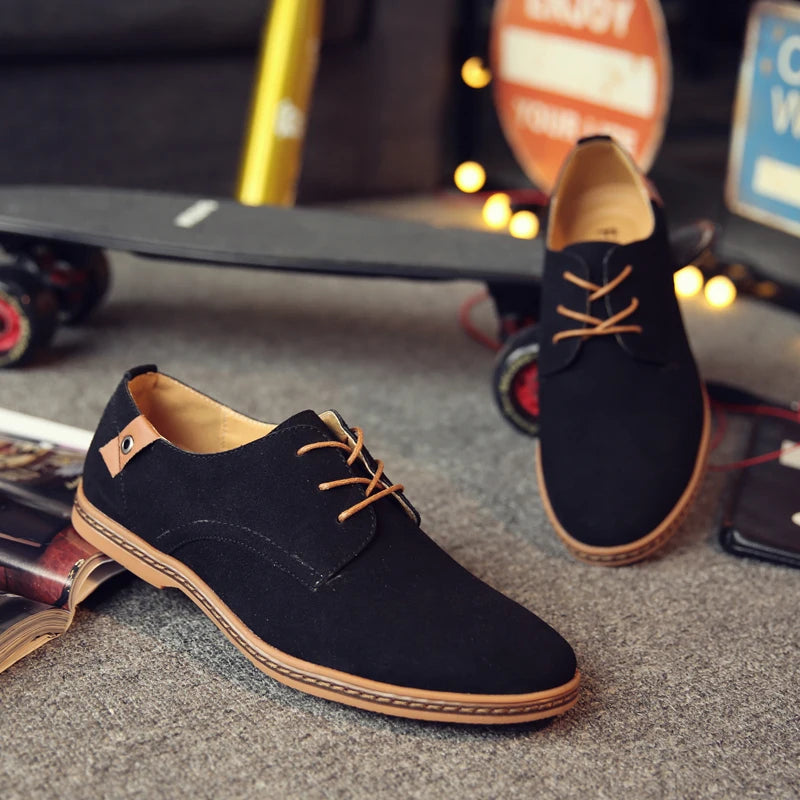 Zapatos de negocio Oxford de ante