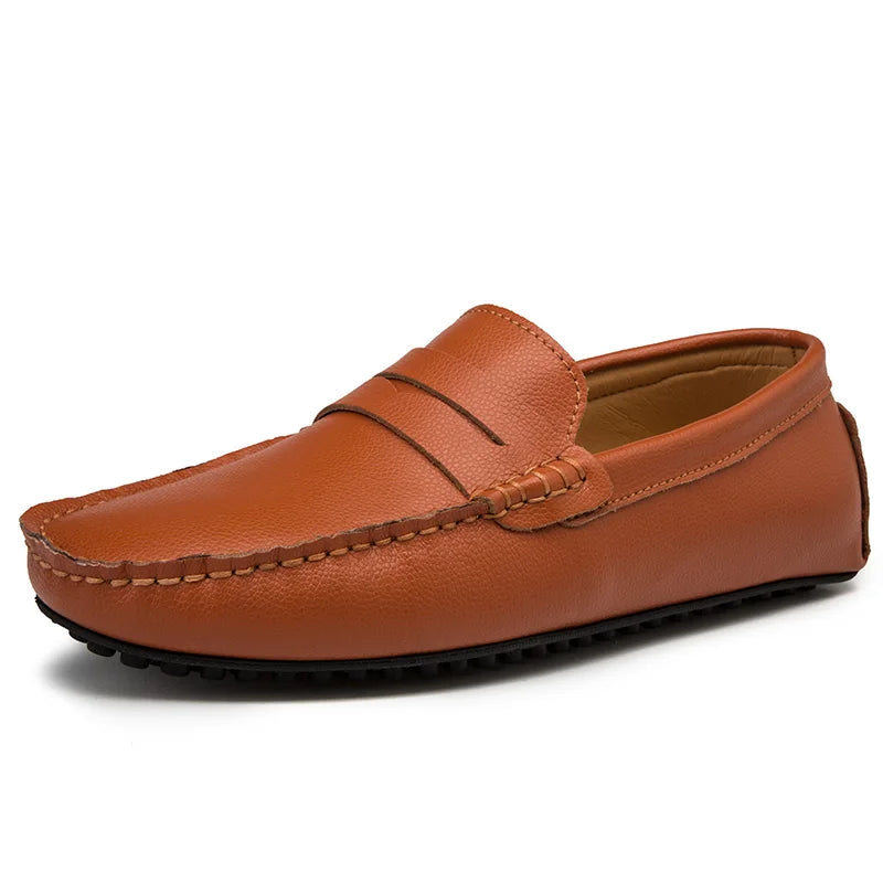 Mocasines casuales de piel para el verano