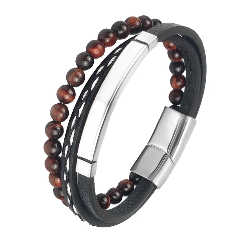 Pulsera de acero de lujo para hombre