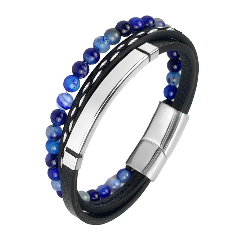 Pulsera de acero de lujo para hombre