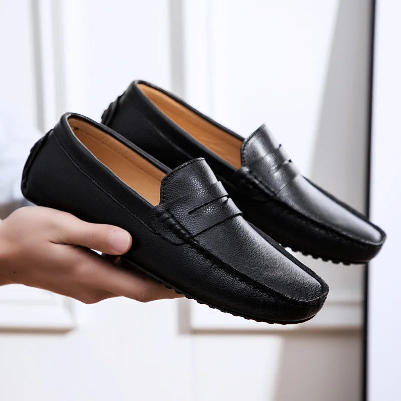 Mocasines casuales de piel para el verano