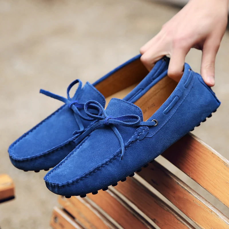 Mocasines casuales de ante para el verano
