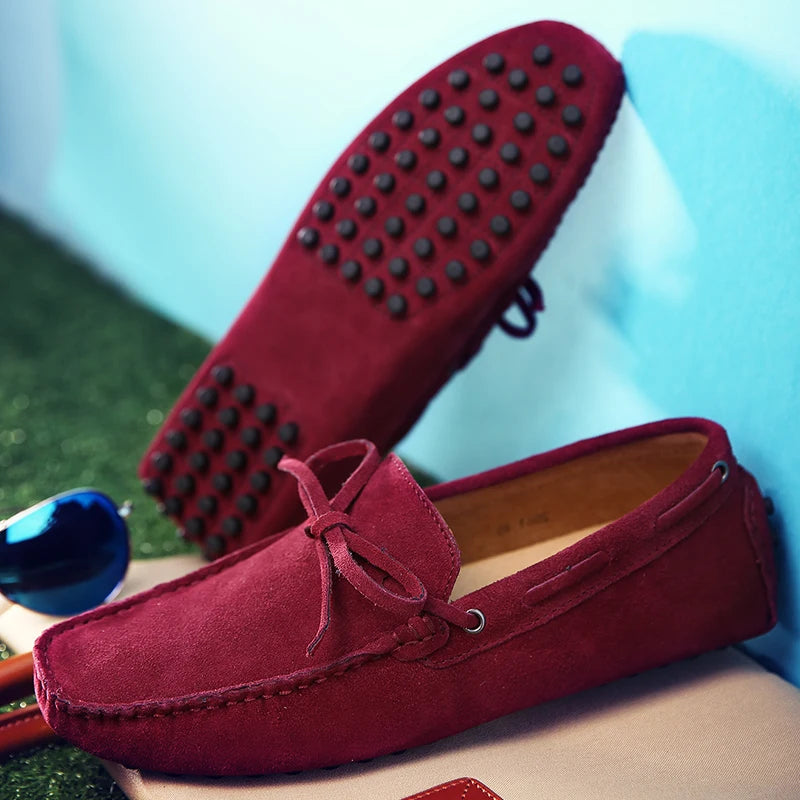 Mocasines casuales de ante para el verano