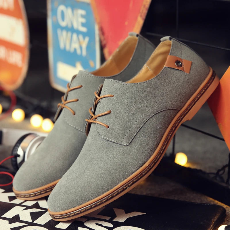 Zapatos de negocio Oxford de ante