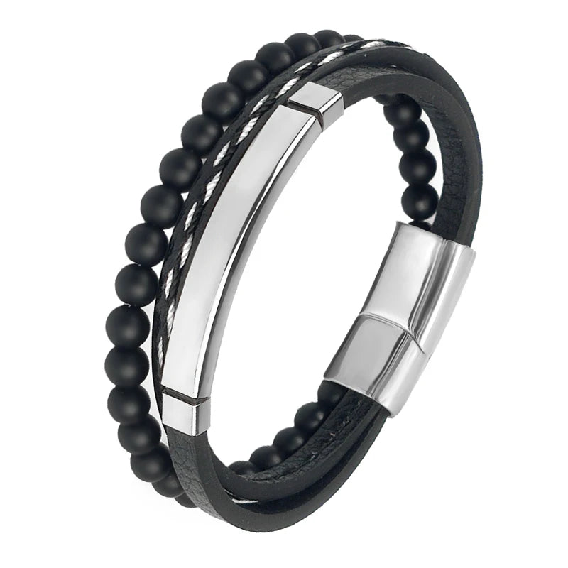 Pulsera de acero de lujo para hombre