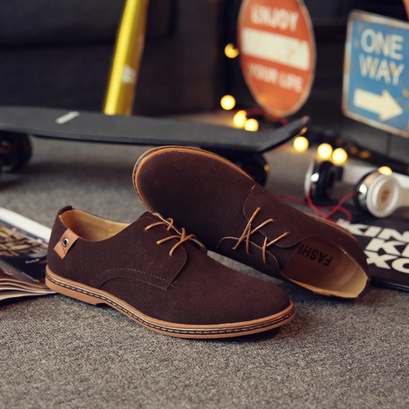 Zapatos de negocio Oxford de ante