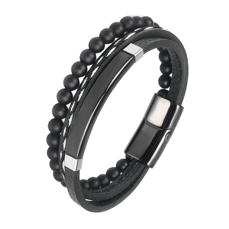 Pulsera de acero de lujo para hombre