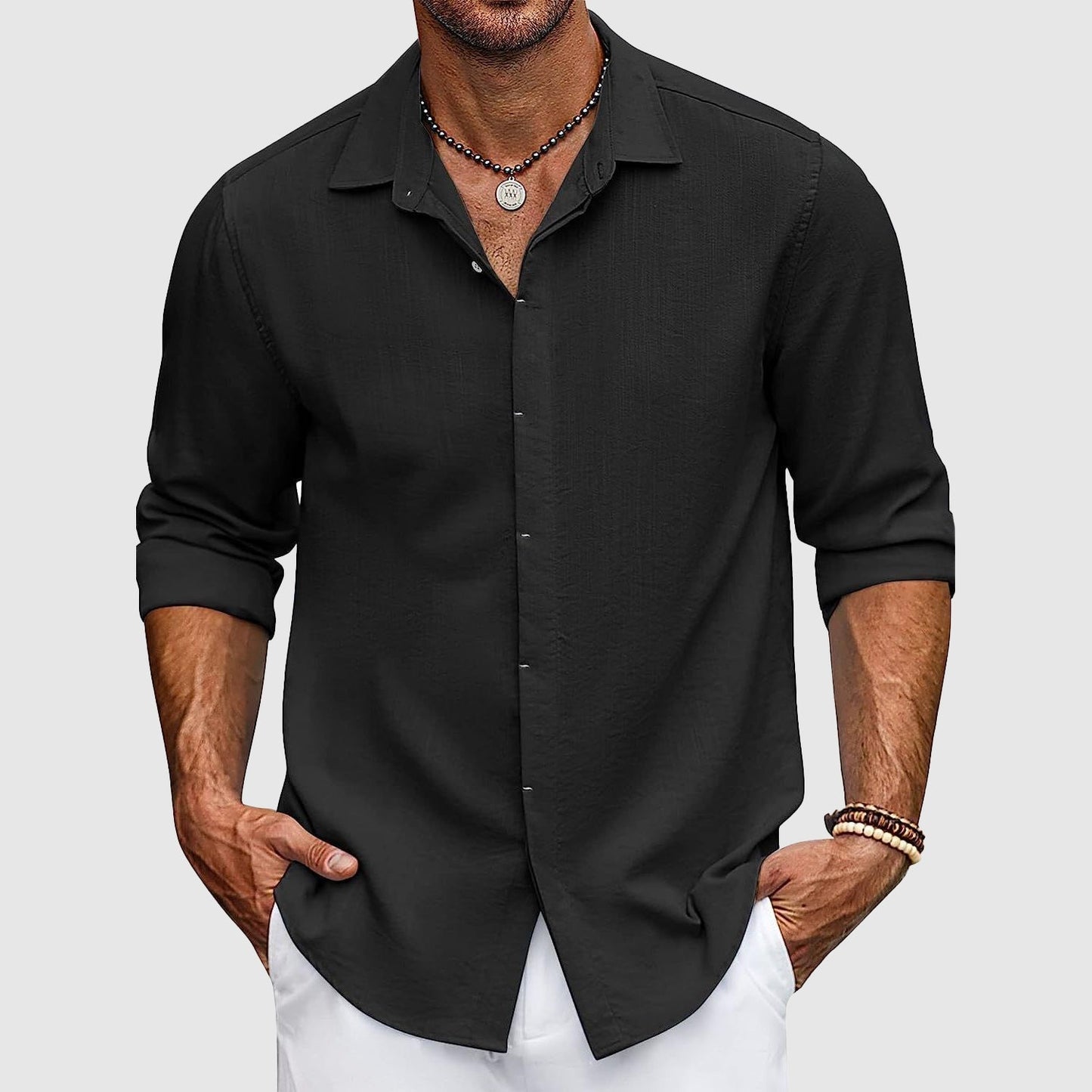 Elegante camisa de algodón