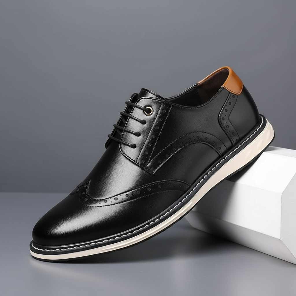 Elegante zapato Oxford de cuero