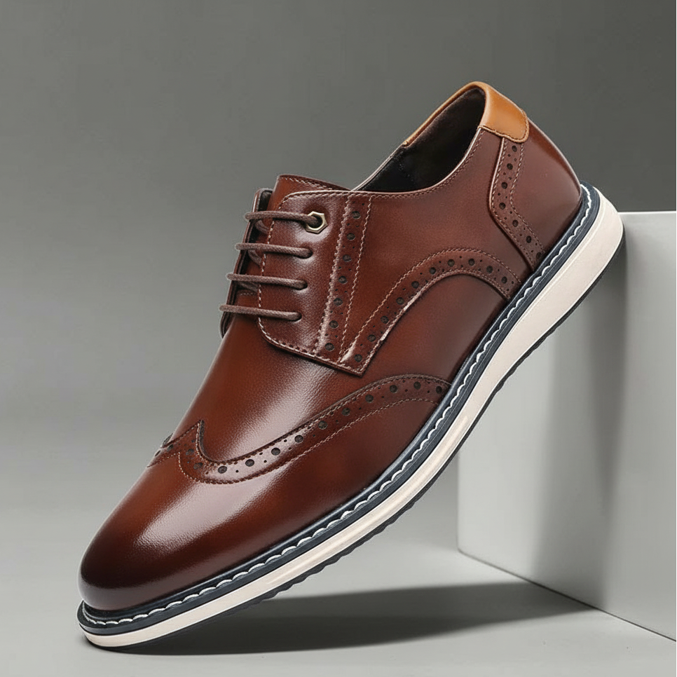 Elegante zapato Oxford de cuero