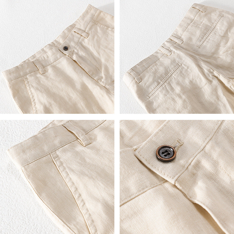 Pantalones de lino de primera calidad