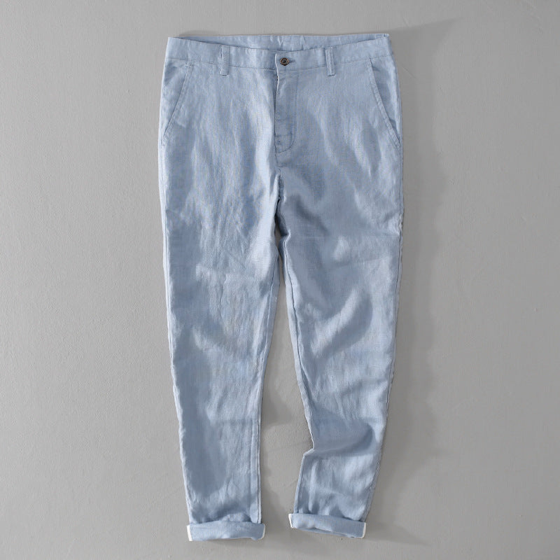 Pantalones de lino de primera calidad