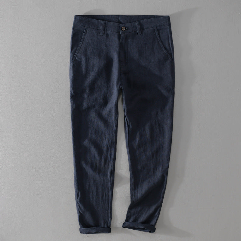 Pantalones de lino de primera calidad