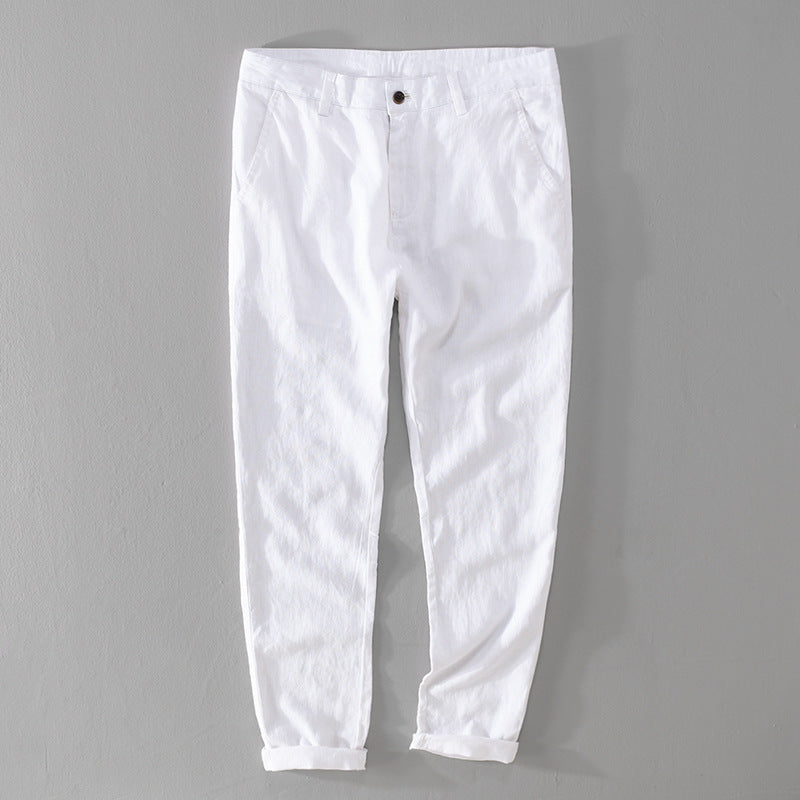 Pantalones de lino de primera calidad