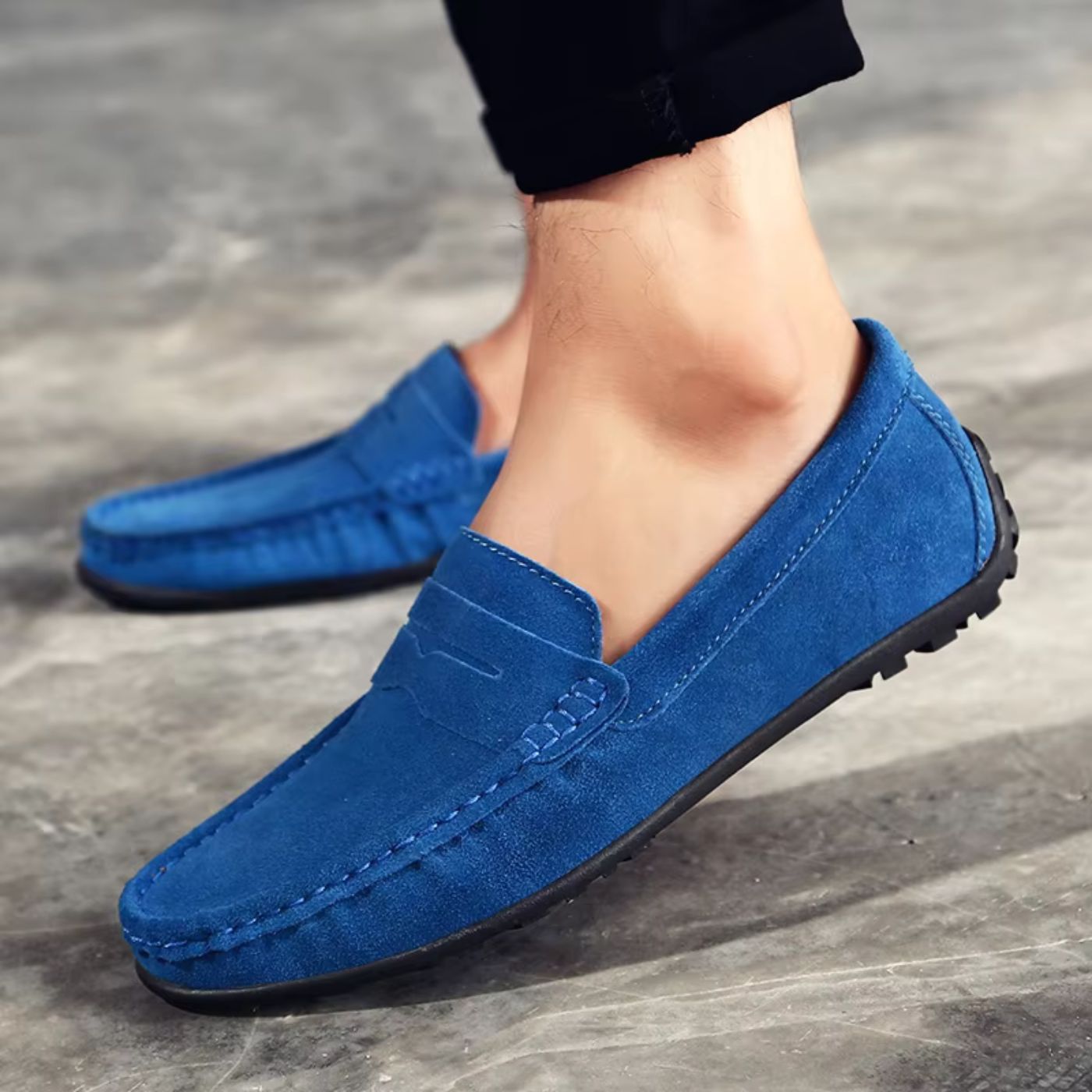 Mocasines de ante suave