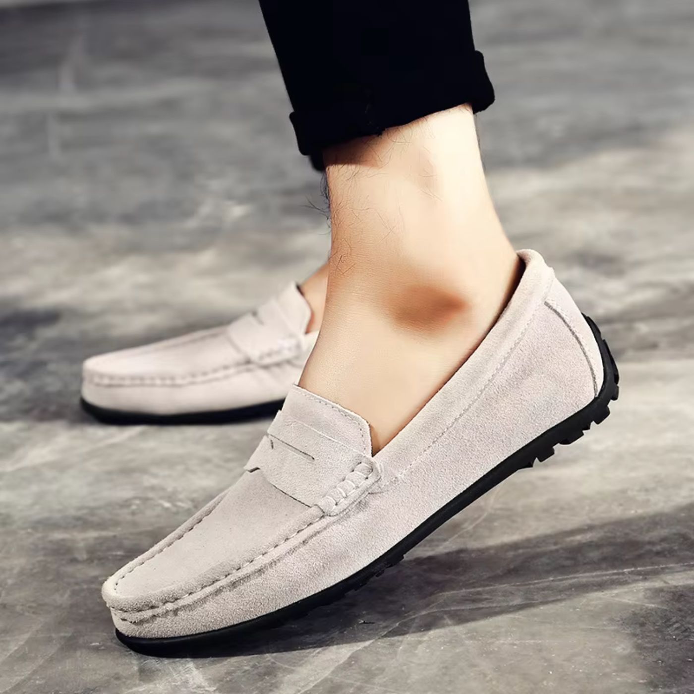 Mocasines de ante suave