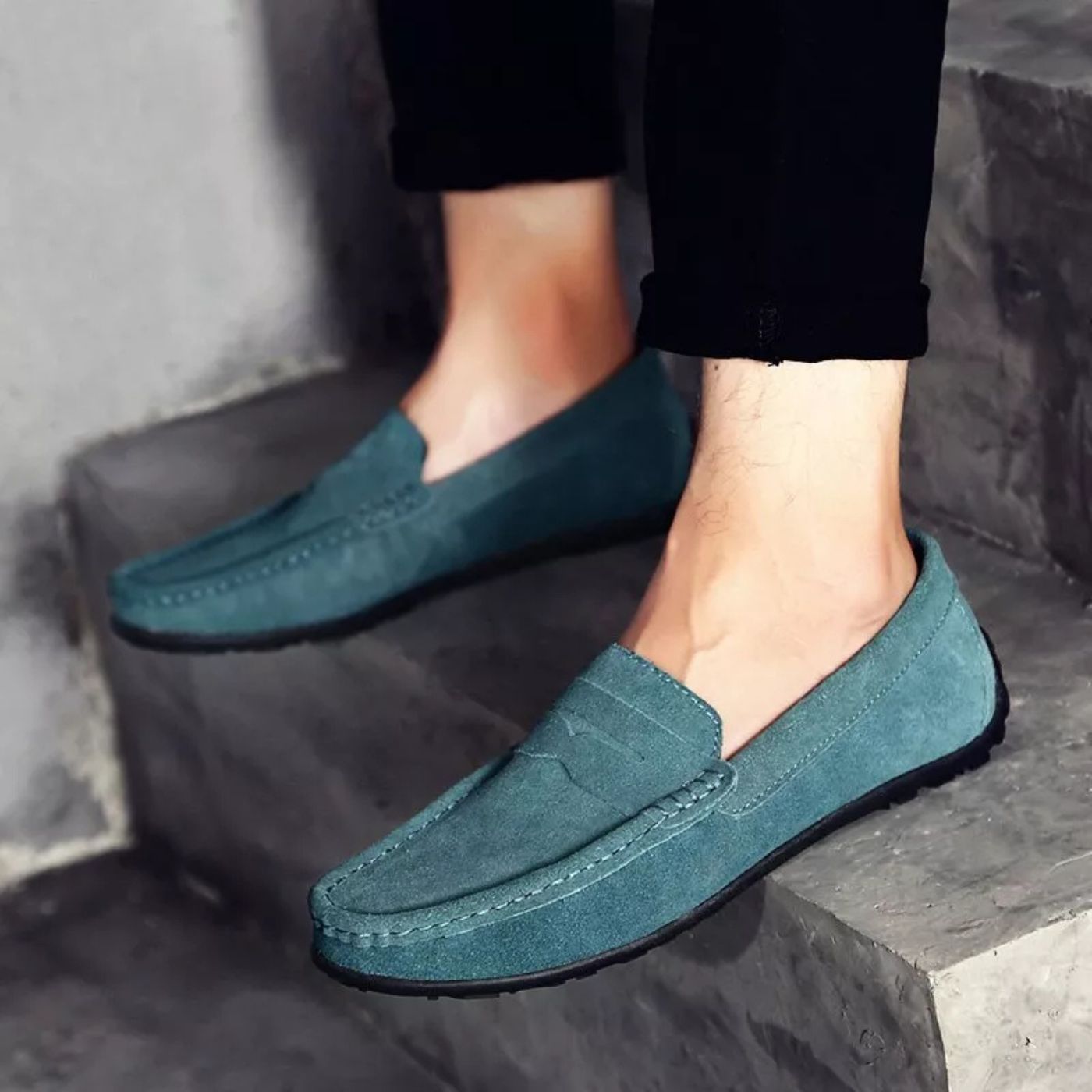 Mocasines de ante suave