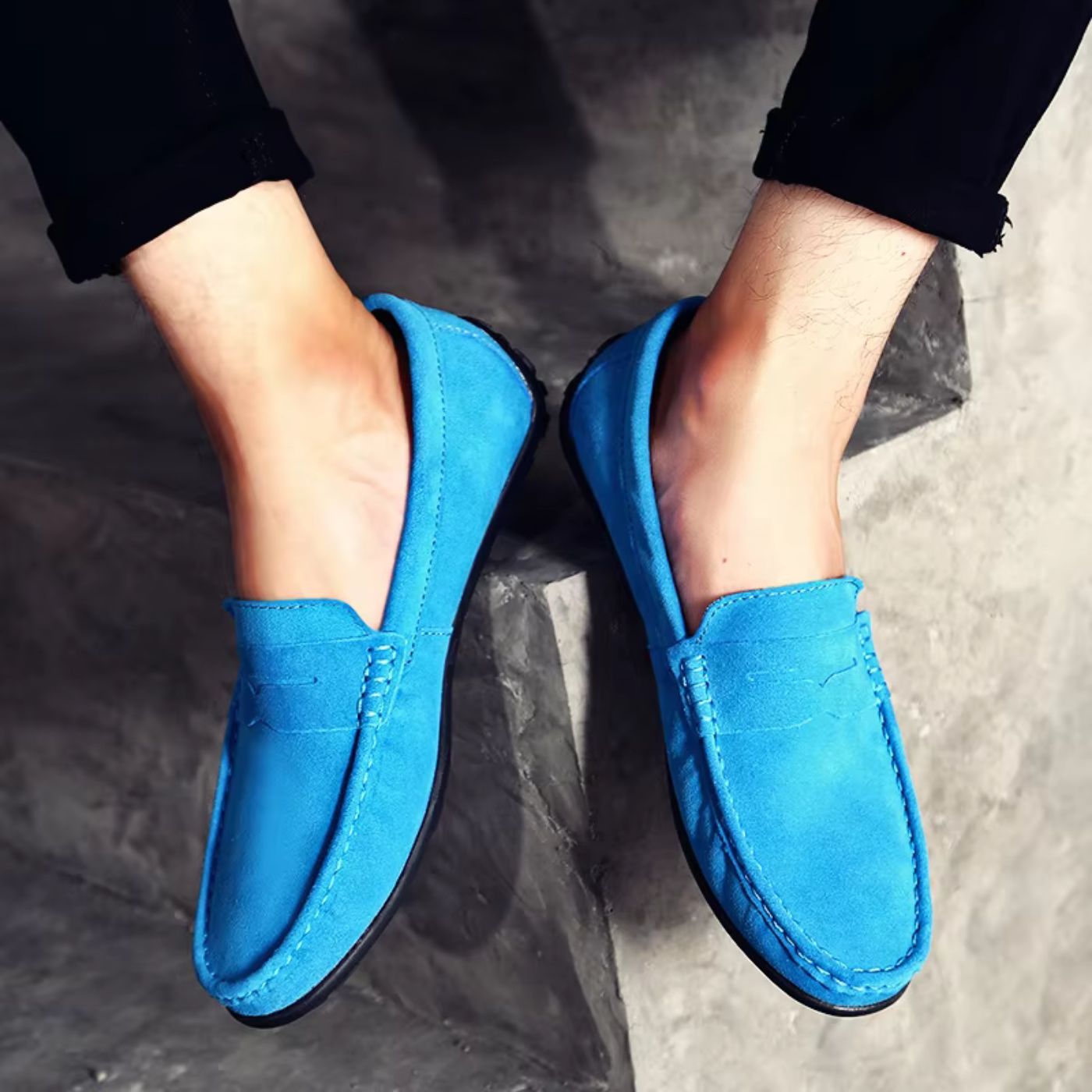 Mocasines de ante suave
