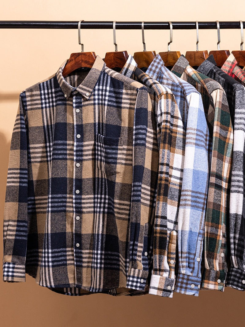 Camisa de cuadros de algodón