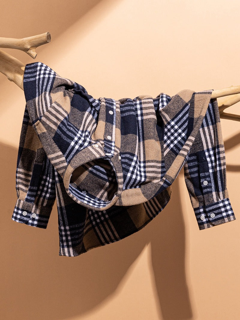 Camisa de cuadros de algodón
