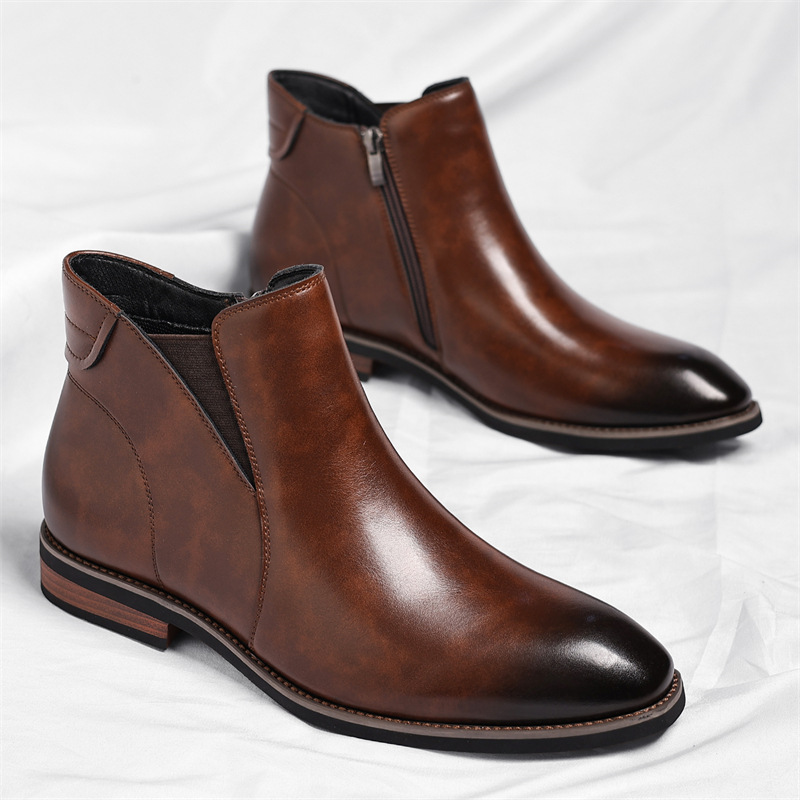 Elegantes botas Chelsea de cuero