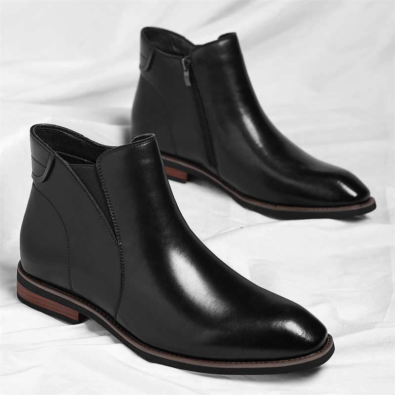 Elegantes botas Chelsea de cuero
