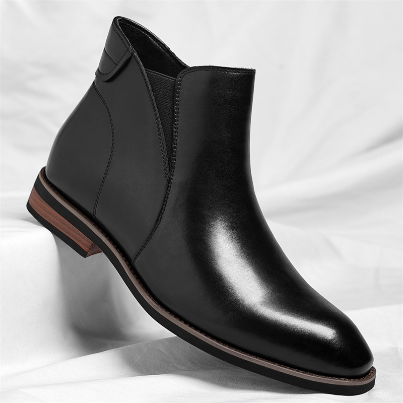 Elegantes botas Chelsea de cuero